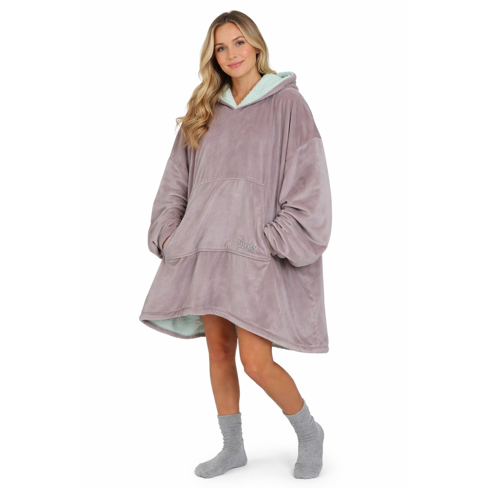 The Comfy Original Wearable Blanket Hoodie Blush Pink Oversized Sherpa Lined OS